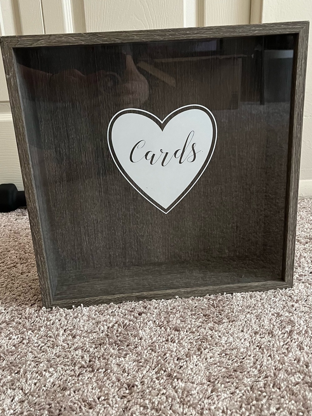 Gray 'Cards' Box Display (weddings/showers)
